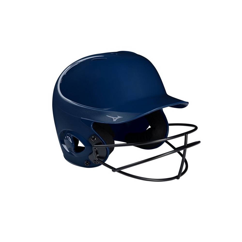 Casco Mizuno MVP Series Solid Batting Helmet with Fastpitch Softball Mask Para Mujer Azul Marino 790